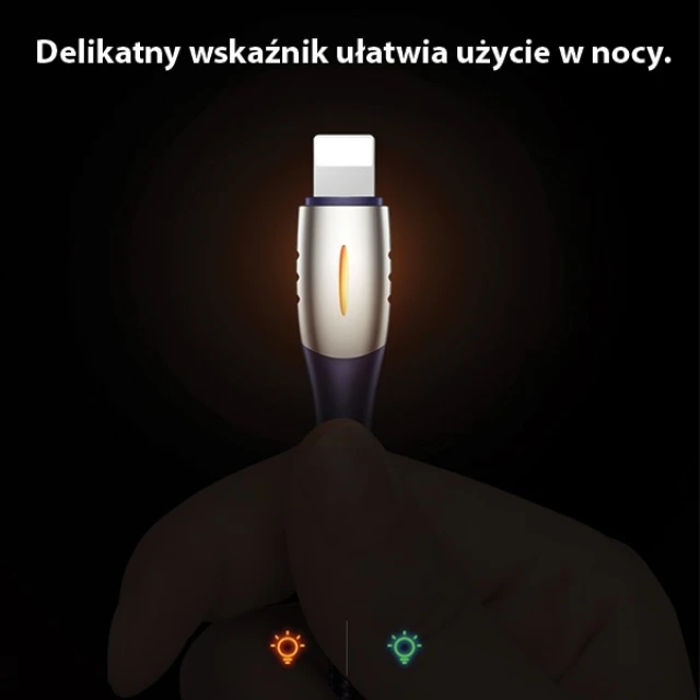 Кабель Usams US-SJ344 U-Tone Power-off FC USB-A to Lightning 2A 1.2m Black (SJ344USB01)