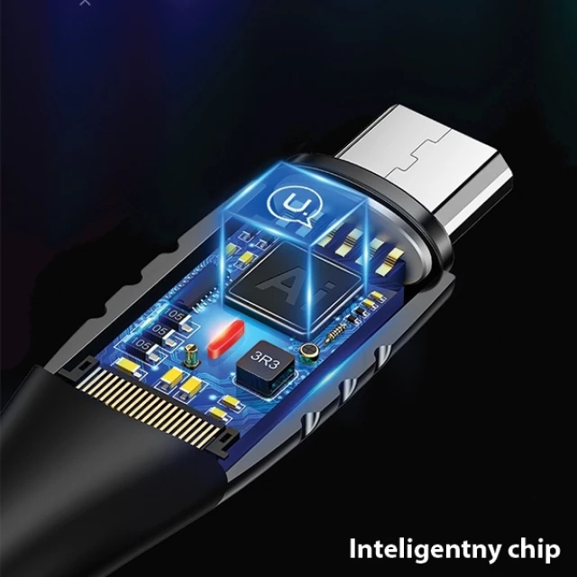 Кабель Usams US-SJ346 U-Tone Power-off FC USB-A to Micro-USB 2A 1m Black (SJ346USB01)