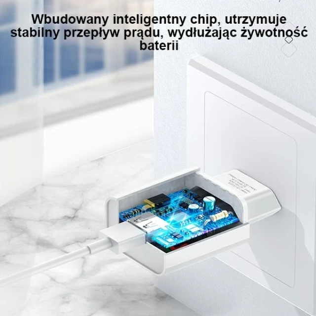 Мережевий зарядний пристрій Usams T18 2.1A USB-A White (CC075TC01)