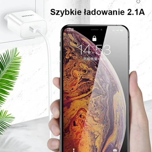 Мережевий зарядний пристрій Usams T18 2.1A USB-A White (CC075TC01)