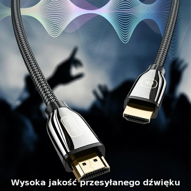Кабель Usams US-SJ498 U67 HDMI to HDMI 2.1 8K HD 3m Black (SJ498HD01)