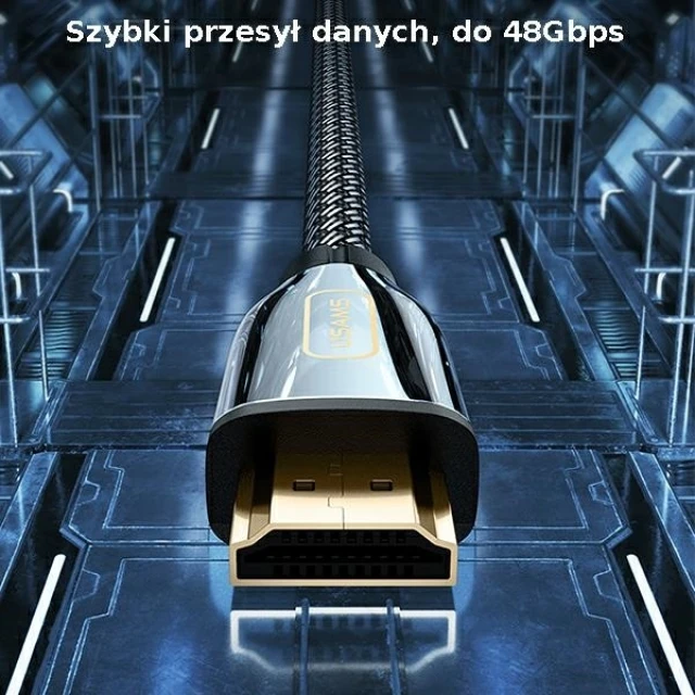 Кабель Usams US-SJ498 U67 HDMI to HDMI 2.1 8K HD 3m Black (SJ498HD01)