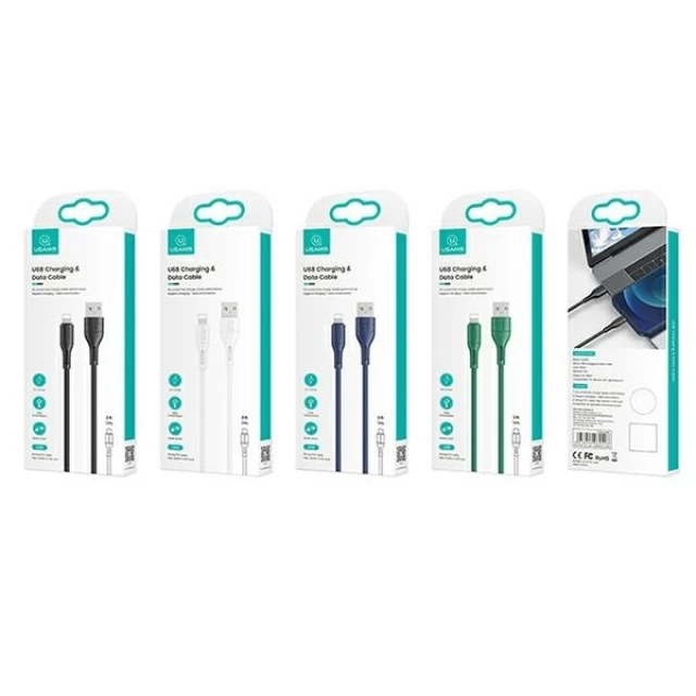 Кабель Usams US-SJ500 U68 FC USB-A to Lightning 2A 1m Blue (SJ500USB03)
