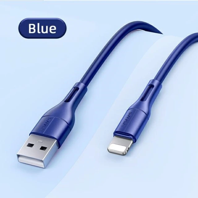 Кабель Usams US-SJ500 U68 FC USB-A to Lightning 2A 1m Blue (SJ500USB03)