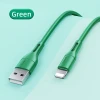 Кабель Usams US-SJ500 U68 FC USB-A to Lightning 2A 1m Green (SJ500USB04)
