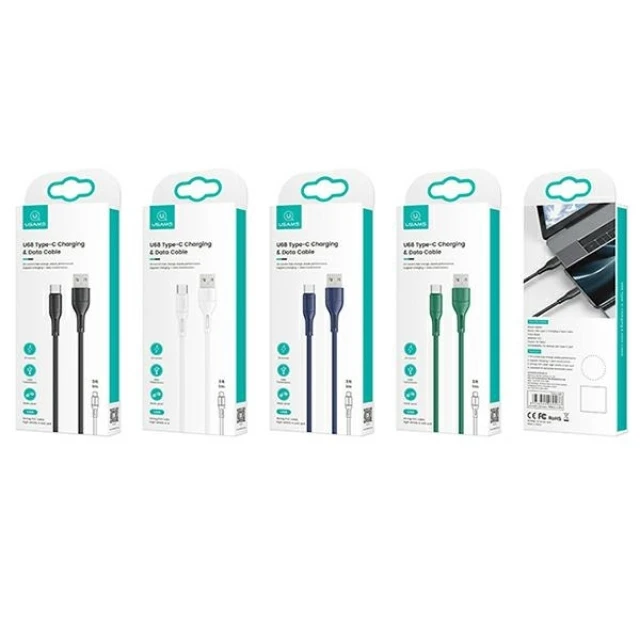 Кабель Usams US-SJ501 U68 FC USB-A to USB-C 2A 1m Blue (SJ501USB03)
