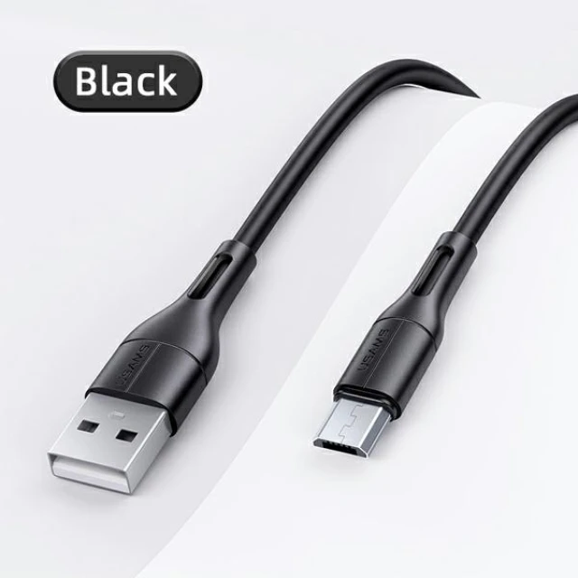 Кабель Usams US-SJ502 U68 FC USB-A to Micro-USB 2A 1m Black (SJ502USB01)
