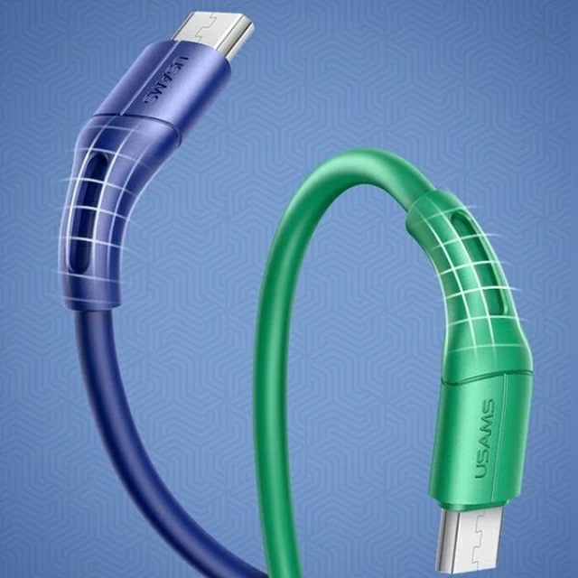 Кабель Usams US-SJ502 U68 FC USB-A to Micro-USB 2A 1m Green (SJ502USB04)