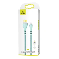 Кабель Usams US-SJ360 U33 FC USB-A to Lightning 2A 1.2m Cyan (SJ360USB02)