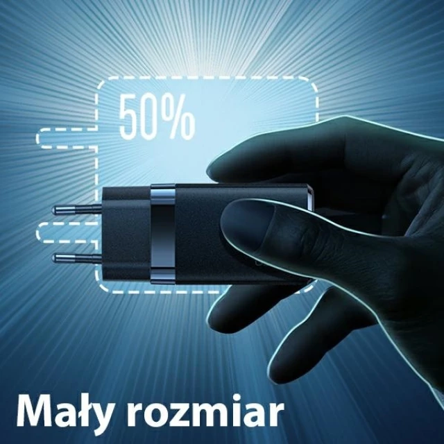 Мережевий зарядний пристрій Usams US-CC137 T41 GaN 47W PD/QC USB-C | USB-A Black (CC137TC01)