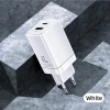 Мережевий зарядний пристрій Usams US-CC137 T41 GaN 47W PD/QC USB-C | USB-A White (CC137TC02)