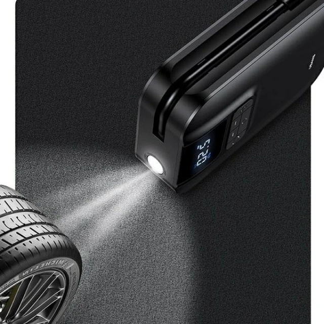 Автомобільний насос Usams ZB215 Mini Car Air Pump 5000mAh Black (CQBZB21501)