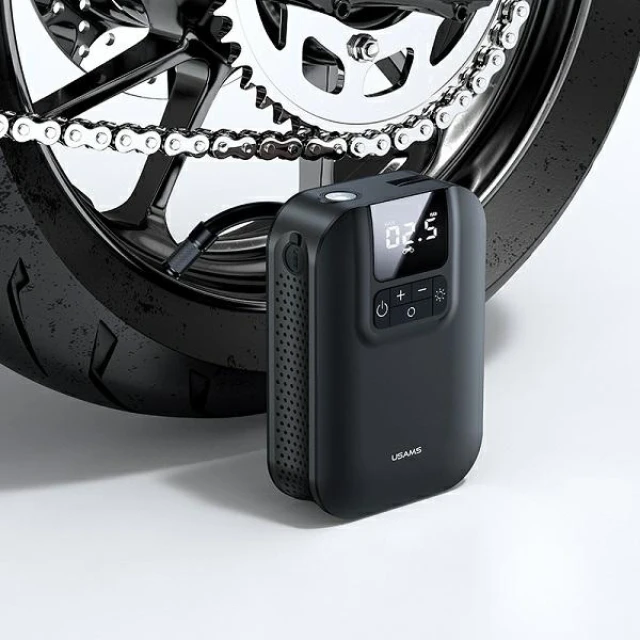 Автомобільний насос Usams ZB215 Mini Car Air Pump 5000mAh Black (CQBZB21501)