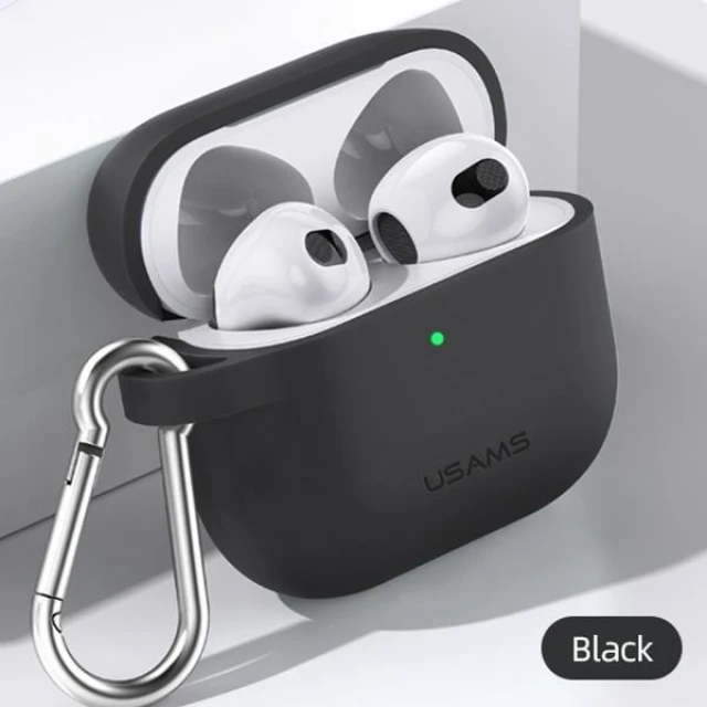 Чохол для навушників Usams Silicone Case для Apple AirPods 3 Black (BH741AP01)