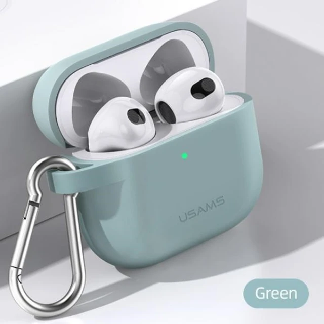 Чохол для навушників Usams Silicone Case для Apple AirPods 3 Green (BH741AP04)