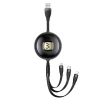 Кабель Usams US-SJ508 U69 3-in-1 USB-A to USB-C/Lightning/Micro-USB 1m Black (SJ508USB01)