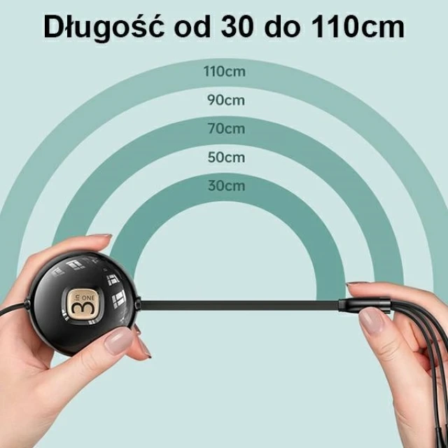 Кабель Usams US-SJ508 U69 3-in-1 USB-A to USB-C/Lightning/Micro-USB 1m Black (SJ508USB01)