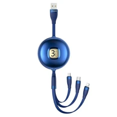Кабель Usams US-SJ508 U69 3-in-1 USB-A to USB-C/Lightning/Micro-USB 1m Blue (SJ508USB02)