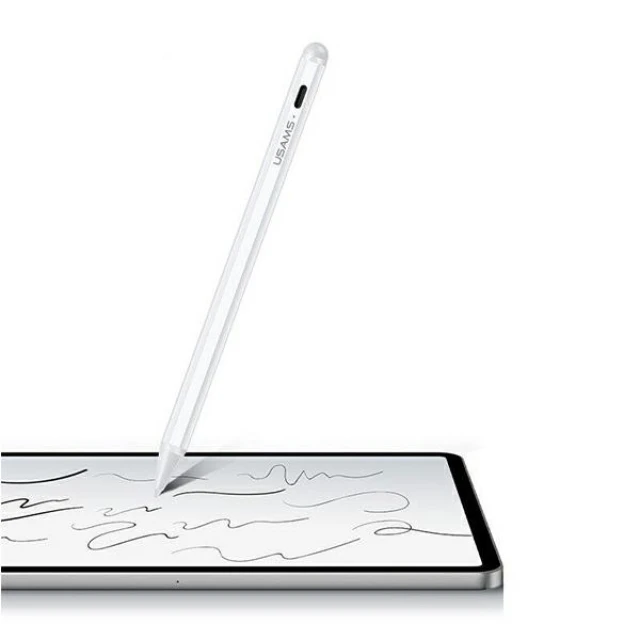 Стилус Usams ZB223 Active Touch Screen White (ZB223DRB01)