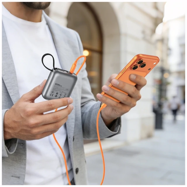 Кабель Usams U98 30W 3A Silicone Fast Charging USB-C to Lightning Orange (SJ788USB03)