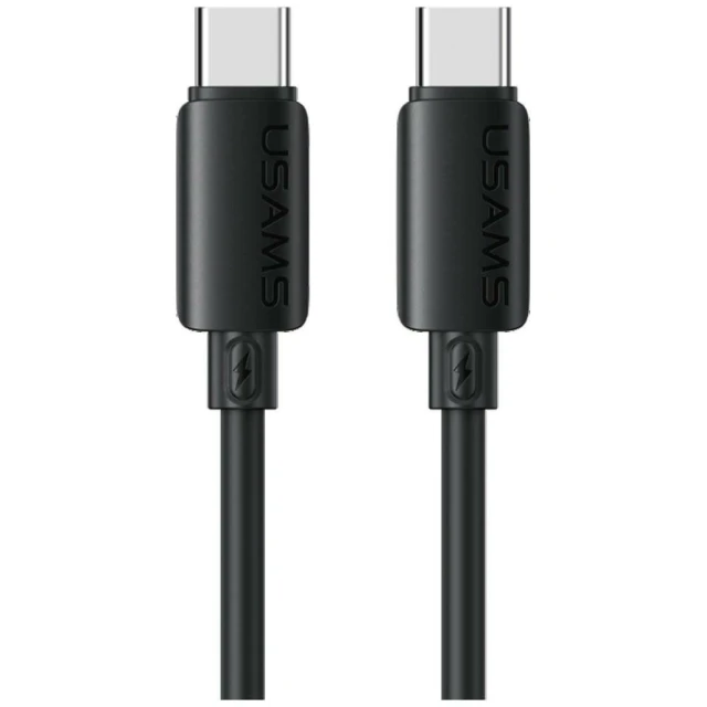 Кабель Usams U98 30W 3A Silicone Fast Charging USB-C to Lightning Black (SJ788USB01)
