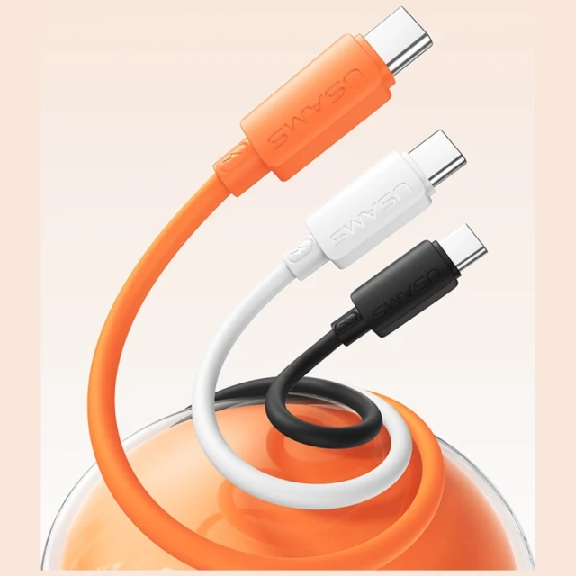 Кабель Usams U98 30W 3A Silicone Fast Charging USB-C to Lightning Black (SJ788USB01)