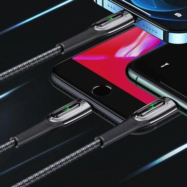 Кабель Usams US-SJ518 Smart Power-off PD USB-C to Lightning 20W 1.2m Black (SJ518USB01)