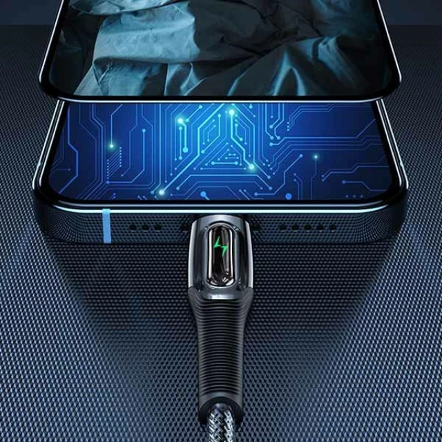 Кабель Usams US-SJ518 Smart Power-off PD USB-C to Lightning 20W 1.2m Black (SJ518USB01)