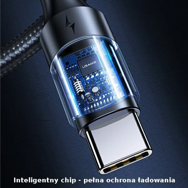 Кабель Usams US-SJ526 U71 PD | FC USB-C to USB-C 100W 3m Black (SJ526USB01)