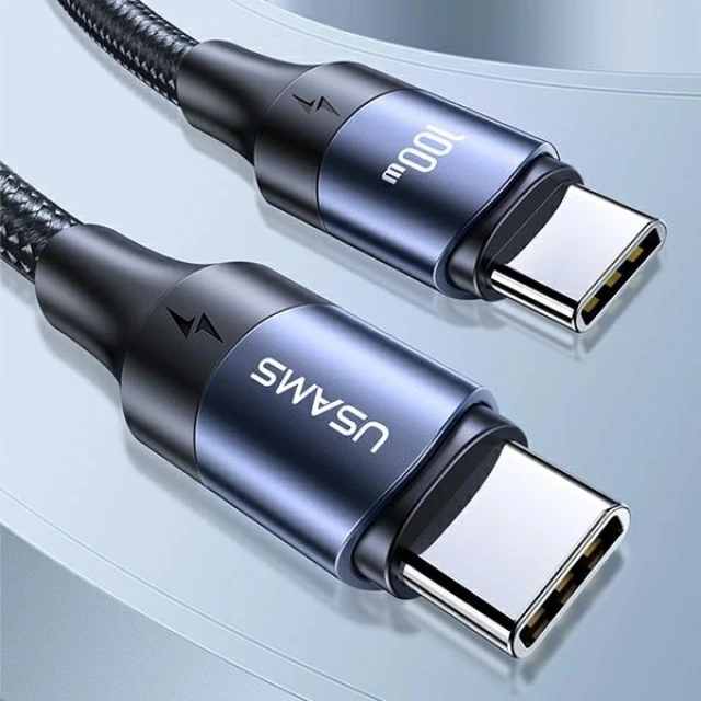 Кабель Usams US-SJ526 U71 PD | FC USB-C to USB-C 100W 3m Black (SJ526USB01)