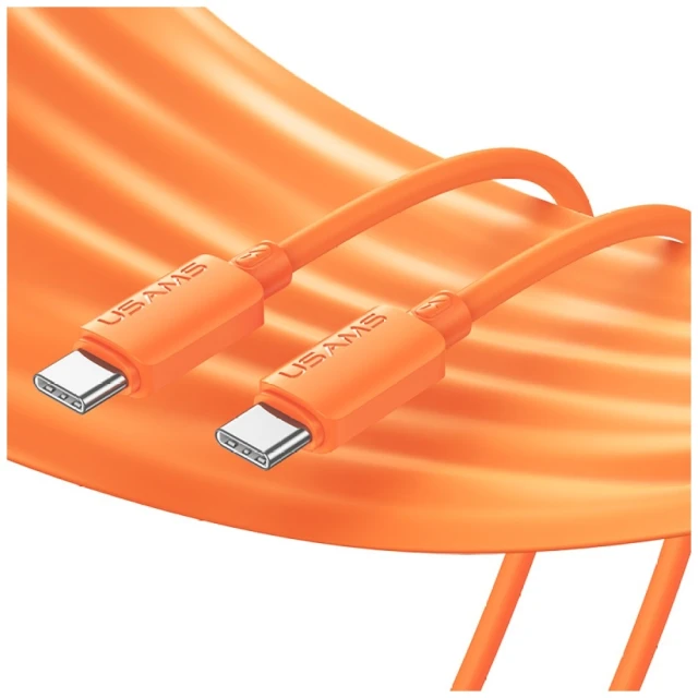 Кабель Usams U98 60W 3A Silicone Fast Charging USB-C to USB-C White (SJ787USB02)