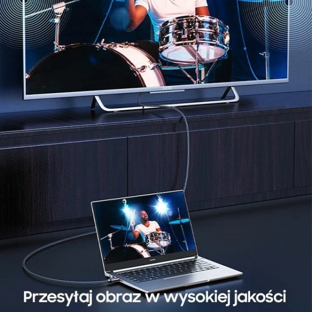 Кабель Usams US-SJ531 U74 DisplayPort 4K 1.4 HD 2m Black (SJ531HD01)