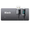 Кабель Usams US-SJ543 U78 LED FC USB-A to Lightning 2.4A 1.2m Black (SJ543USB01)