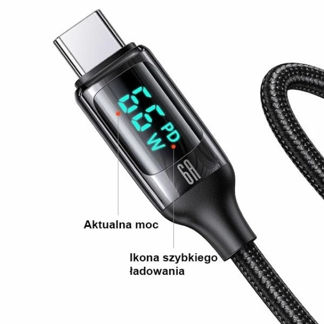Кабель Usams US-SJ544 U78 LED FC USB-A to USB-C 6A 1.2m White (SJ544USB02)