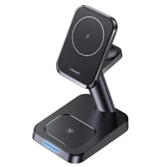 Беспроводное зарядное устройство Usams Magnetic 3-in-1 20W Black (CC150WXC01)