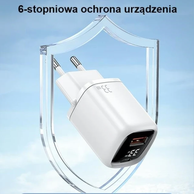 Мережевий зарядний пристрій Usams US-CC152 T46 PD/QC 33W USB-C | USB-A Black (CC152TC01)