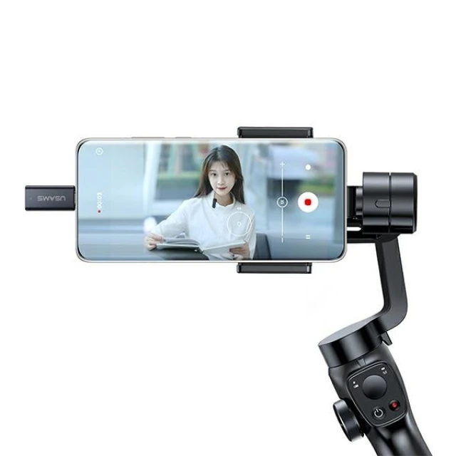 Бездротовий петличний мікрофон Usams ZB247 ENC 2.4G Wireless Lavalier Microphone USB-C with 2xAdapters Black (ZB247MKF01)