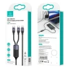 Кабель Usams US-SJ551 U71 PD | FC USB-C to 2xUSB-C 100W 1.2m Black (SJ551USB01)