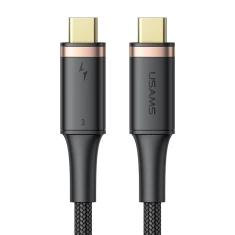Кабель Usams US-SJ553 U72 PD Thunderbolt 3 USB-C to USB-C 100W 5A 80cm Black (SJ553USB01)