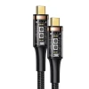 Кабель Usams US-SJ553 U72 PD Thunderbolt 3 USB-C to USB-C 100W 5A 80cm Black (SJ553USB01)
