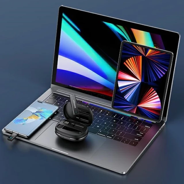 Бездротовий петличний мікрофон Usams ZB244 ENC 2.4G Wireless Lavalier Microphone Lightning Black (ZB244MKF01)