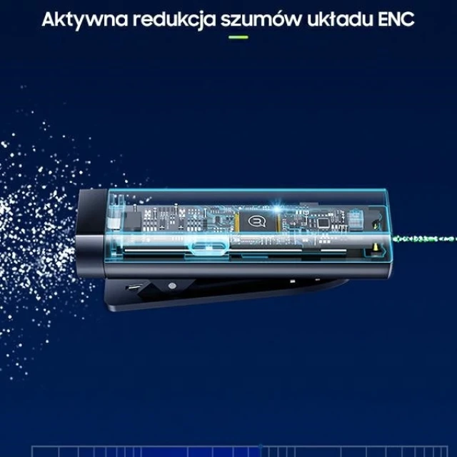 Бездротовий петличний мікрофон Usams ZB244 ENC 2.4G Wireless Lavalier Microphone Lightning Black (ZB244MKF01)