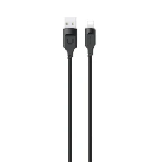 Кабель Usams US-SJ565 Lithe FC USB-A to Lightning 2.4A 1.2m Black (SJ565USB01)