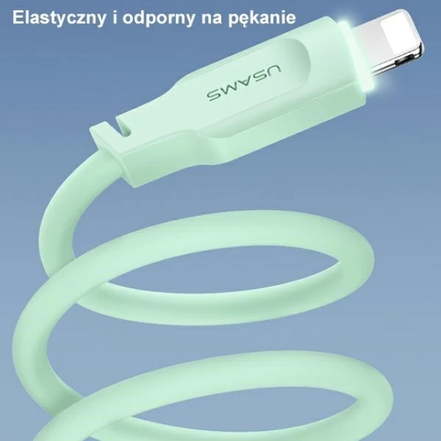 Кабель Usams US-SJ565 Lithe FC USB-A to Lightning 2.4A 1.2m Black (SJ565USB01)