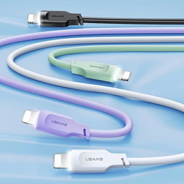 Кабель Usams US-SJ565 Lithe FC USB-A to Lightning 2.4A 1.2m Green (SJ565USB04)