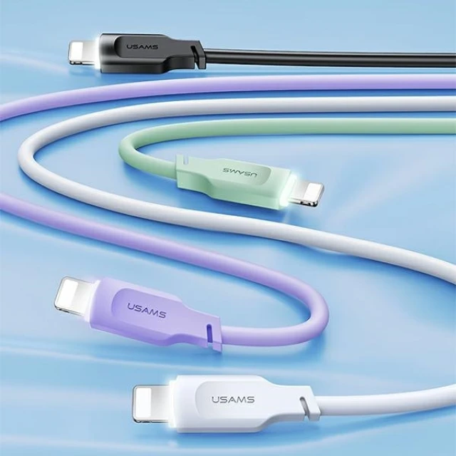 Кабель Usams US-SJ566 Lithe PD | FC USB-C to Lightning 20W 1.2m Green (SJ566USB04)
