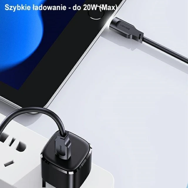 Кабель Usams US-SJ566 Lithe PD | FC USB-C to Lightning 20W 1.2m Green (SJ566USB04)