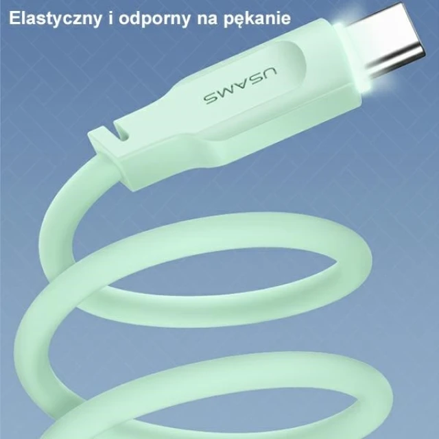 Кабель Usams US-SJ567 Lithe PD | FC USB-C to USB-C 100W 1.2m Black (SJ567USB01)