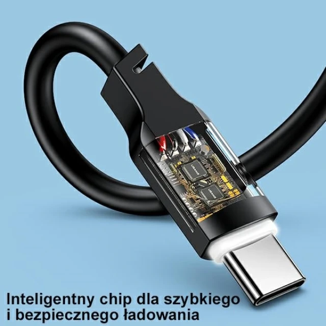 Кабель Usams US-SJ567 Lithe PD | FC USB-C to USB-C 100W 1.2m Black (SJ567USB01)