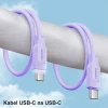 Кабель Usams US-SJ567 Lithe PD | FC USB-C to USB-C 100W 1.2m White (SJ567USB02)